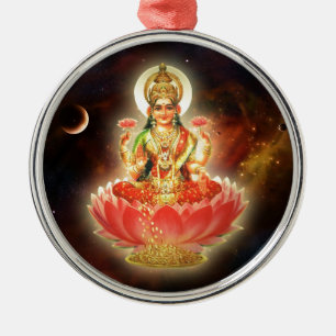MAA MAHALAXMI DEVI INDIAN GODDESS OF WEALTH/ FORTU METAL TREE DECORATION