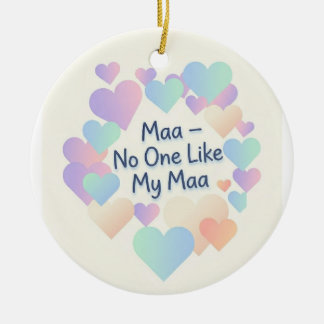 Maa No One Like My Maa - Pastel Heart Ornament | 