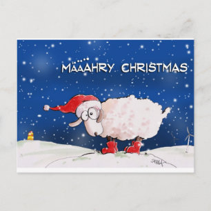 Määähry Christmas Holiday Postcard
