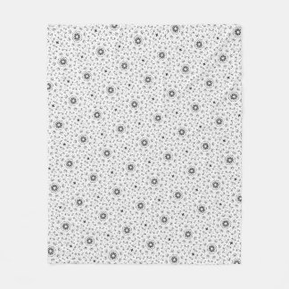 Maacah001 B&W abstract doodle Fleece Blanket