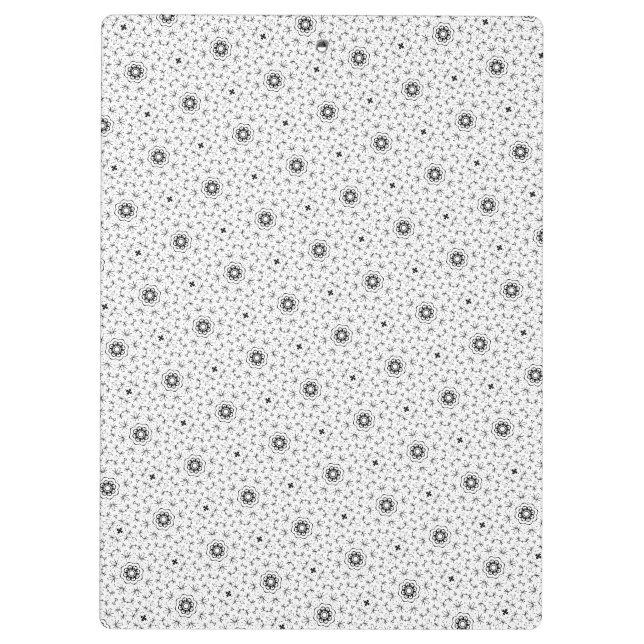 Maacah001 B&W abstract doodle grid Clipboard (Back)