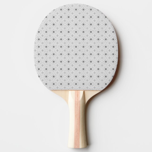 Maacah001 B&W abstract doodle Ping Pong Paddle (Back)