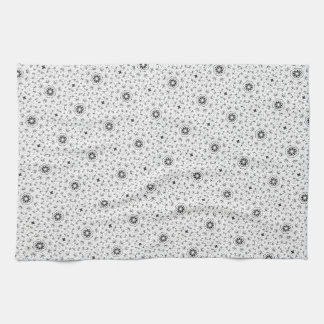 Maacah001 B&W abstract doodle Tea Towel