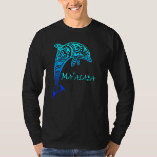 Maalaea Maui Hawaii Vintage Retro Tribal Dolphin V T-Shirt