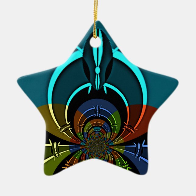 Maasai Colours Hakuna Matata Ceramic Tree Decoration (Front)