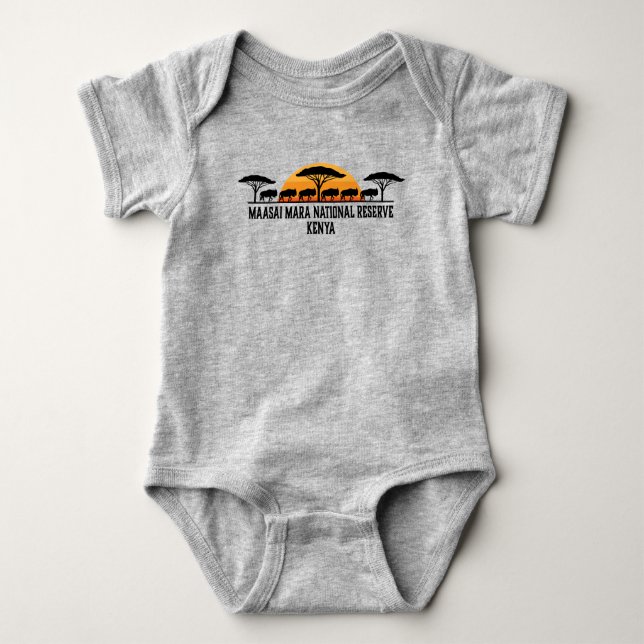 Maasai Mara National Reserve Kenya Baby Bodysuit (Front)