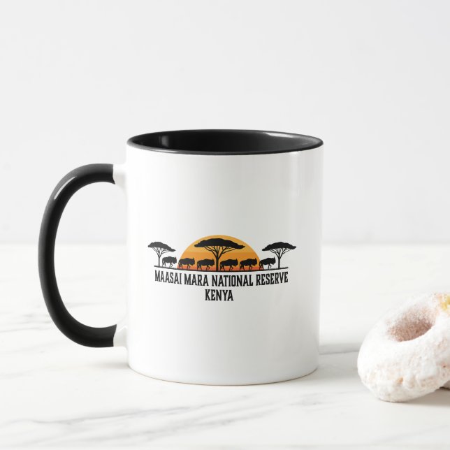 Maasai Mara National Reserve Kenya Mug (With Donut)
