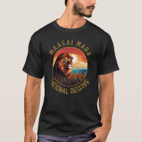 Maasai Mara National Reserve Lion Retro Distressed
