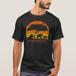 Maasai Mara Safari Elephant Lion Kenya Safari T-Sh T-Shirt