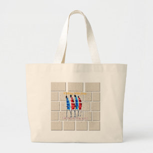 Maasai Morans Christian Art Print Large Tote Bag