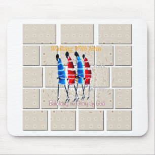 Maasai Morans Christian Art Print Mouse Pad