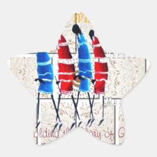 Maasai Morans Christian Art Print Star Sticker