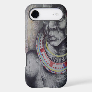 Maasai Mother & Child with Lion Art Print/Graphic