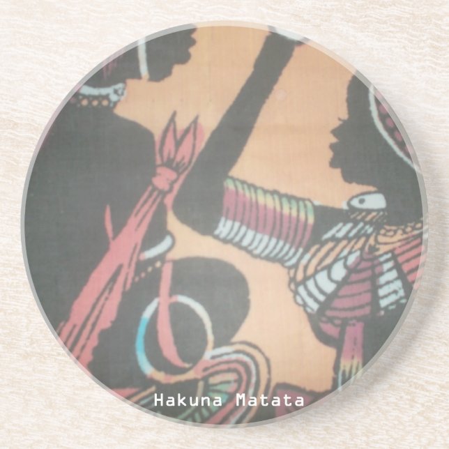 Maasai Tradition and Culture Pattern Art Design Coaster (Front)
