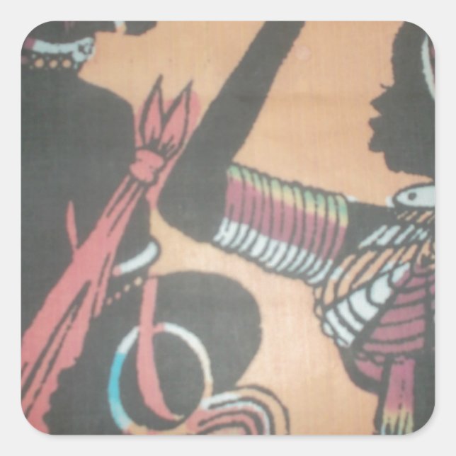 Maasai Tradition and Culture Pattern Art Design Square Sticker (Front)