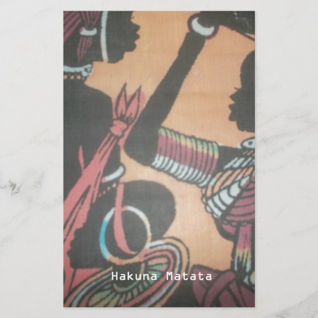 Maasai Tradition and Culture Pattern Art Design Stationery (Front)