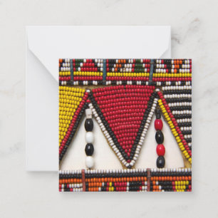 Maasai Tribal Beadwork Card