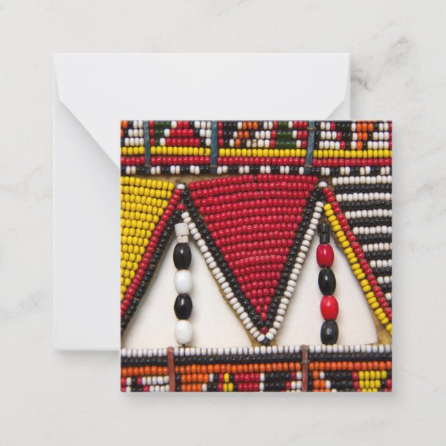 Maasai Tribal Beadwork Card (Front)