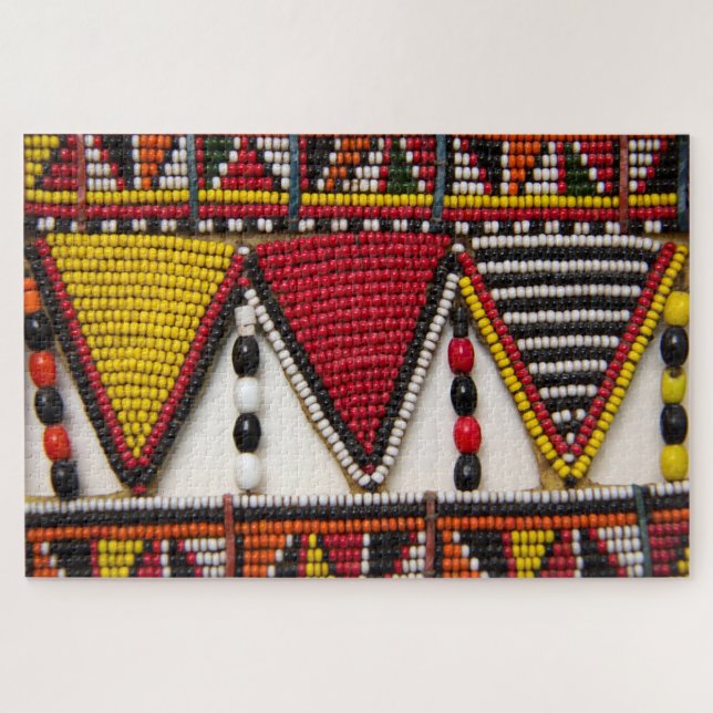 Maasai Tribal Beadwork Jigsaw Puzzle (Horizontal)