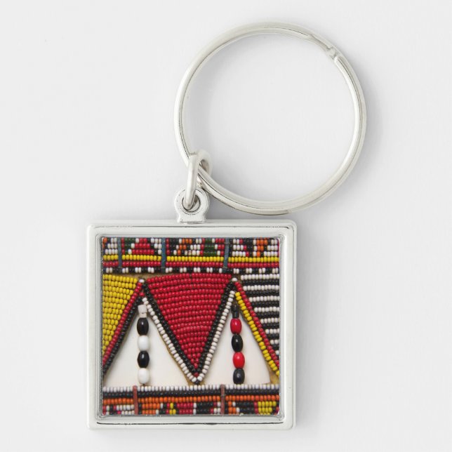 Maasai Tribal Beadwork Key Ring (Front)