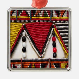 Maasai Tribal Beadwork Metal Ornament