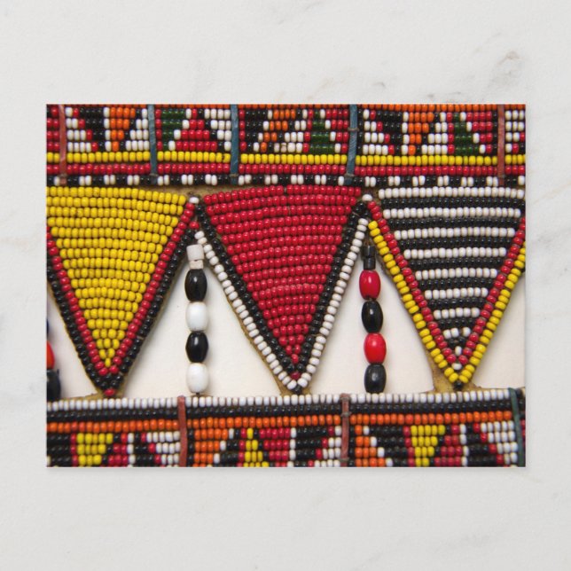 Maasai Tribal Beadwork Postcard (Front)