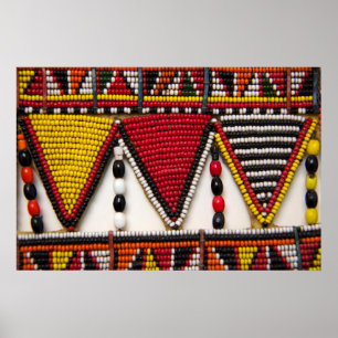 Maasai Tribal Beadwork Poster