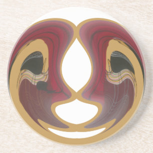 Maasai Tribal Whirl Art Print Coaster