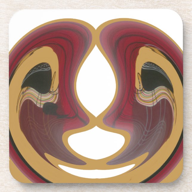 Maasai Tribal Whirl Art Print Coaster (Front)