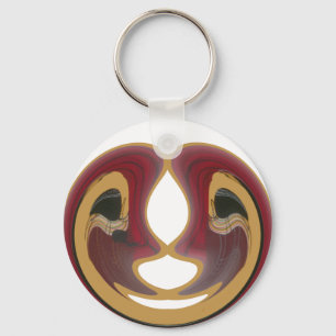 Maasai Tribal Whirl Art Print Key Ring