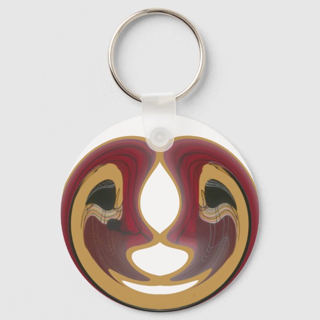 Maasai Tribal Whirl Art Print Key Ring (Front)
