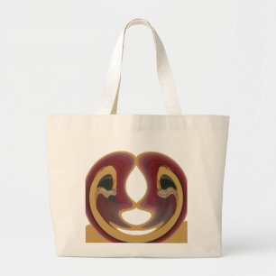 Maasai Tribal Whirl Art Print Large Tote Bag