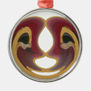 Maasai Tribal Whirl Art Print Metal Ornament