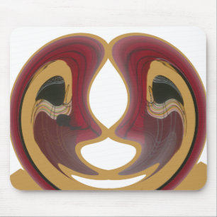 Maasai Tribal Whirl Art Print Mouse Pad