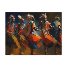 Maasai Warrior Dance Africa Postcard