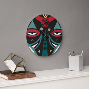 Maasai Warrior Large Clock