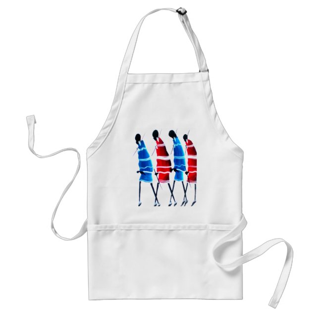 Maasai Warriors Art Print Standard Apron (Front)