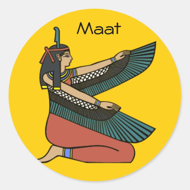 Maat 1 classic round sticker (Front)