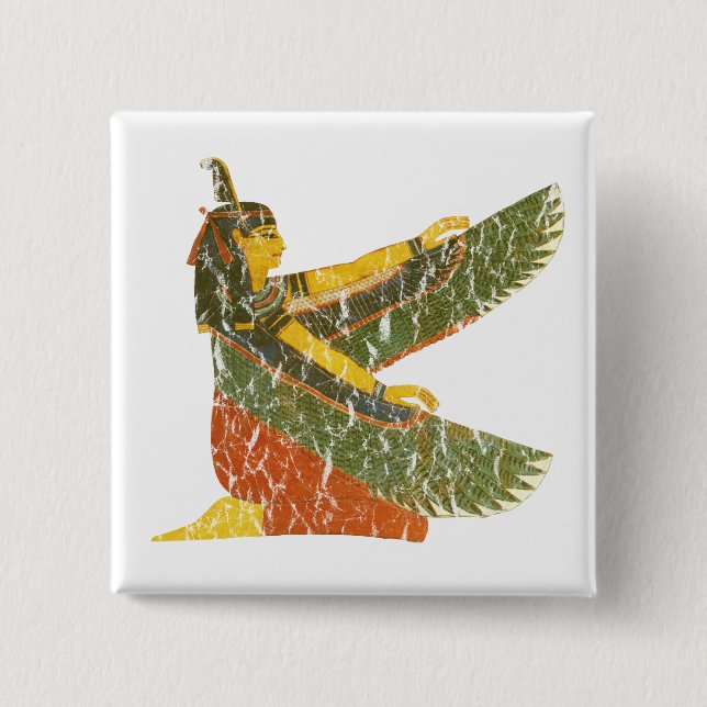 Maat kneeling 15 cm square badge (Front)