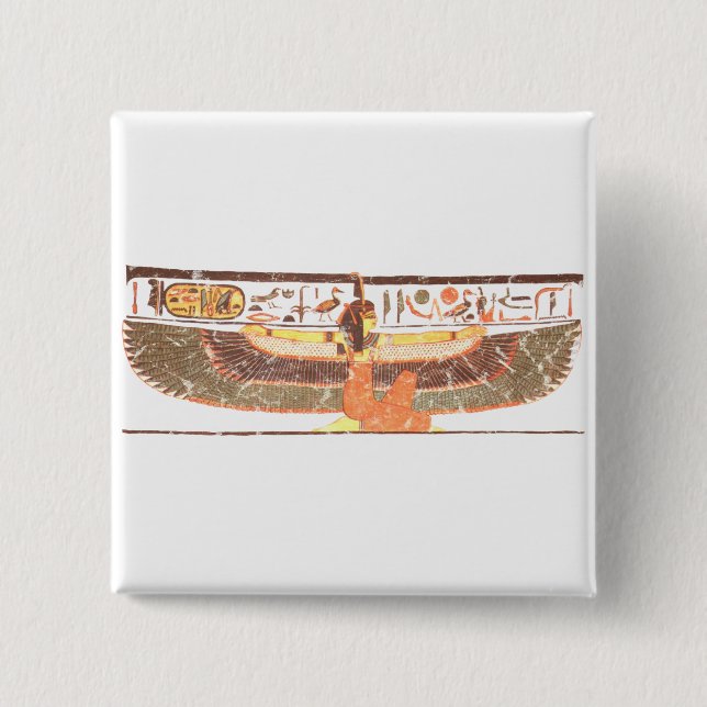 Maat- Nefertari tomb 15 Cm Square Badge (Front)