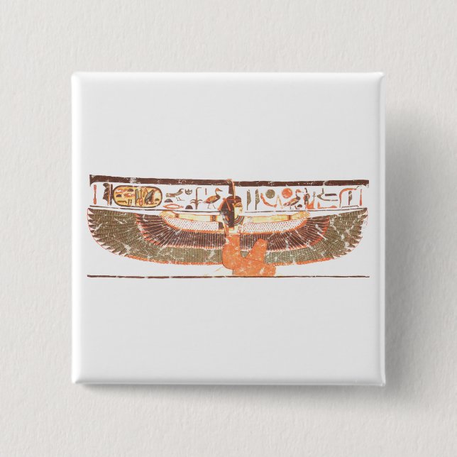 Maat- Nefertari tomb 15 Cm Square Badge (Front)
