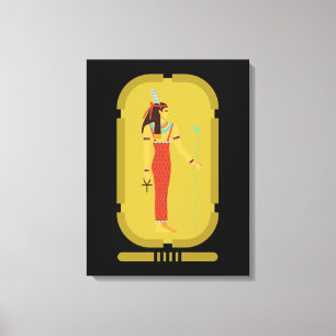 Maat On Gold Cartouche Canvas Print