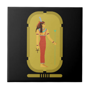 Maat On Gold Cartouche Ceramic Tile
