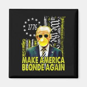 Maba Make America Blonde Again Funny Trump Bubble  Magnet