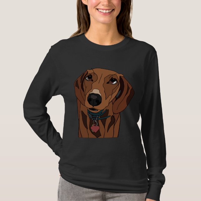 Mabel The Mini Dachshund T-Shirt (Front)