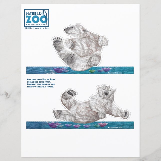 Mabell's Zoo Polar Bears Cutouts (Front)
