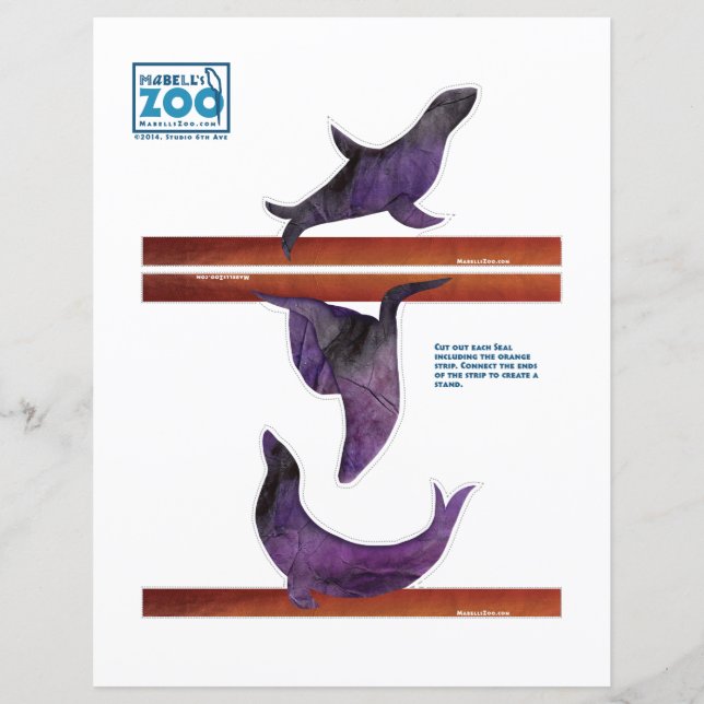 Mabell's Zoo Seals Cutout (Front)