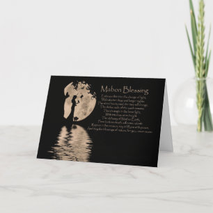 Mabon Autumn Equinox Animals Blessings Card