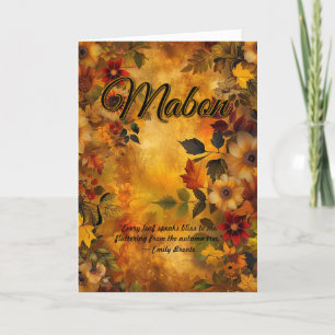 Mabon Autumn Greeting Card, customisable Thank You Card