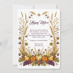 Mabon Blessings Autumn Equinox Greeting Card